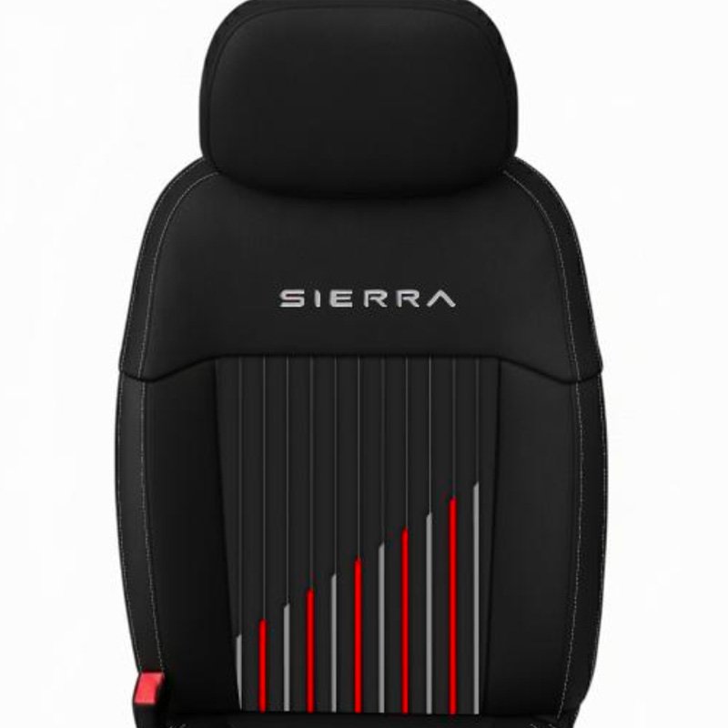 Seat Cover Luxe Black/Red (with Armrest)
