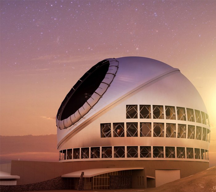 Thirty Meter Telescope Sunset View Illustration