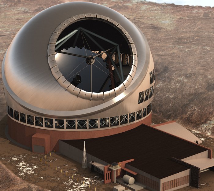 Thirty Meter Telescope Top View Illustration