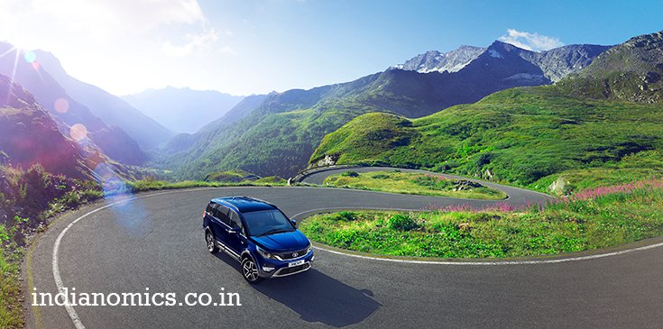 TATA HEXA climbing on hill