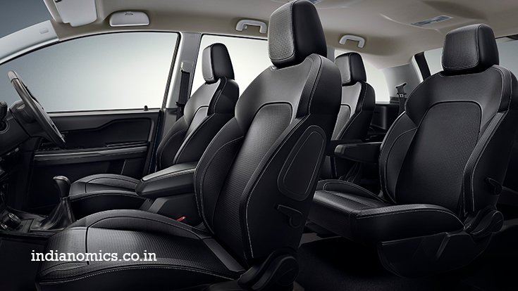 TATA HEXA Leather seats, with contrast stitches