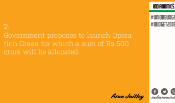 Government proposes to launch Operation Green for which a sum of Rs 500 crore will be allocated.