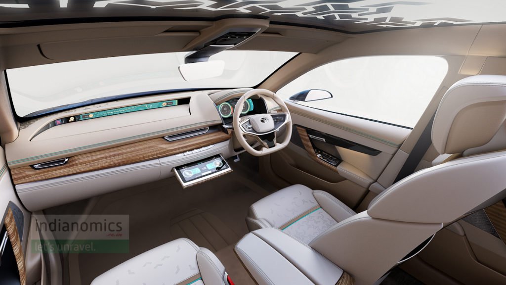 Tata Motors eVision Concept Sedan Car - Interiors