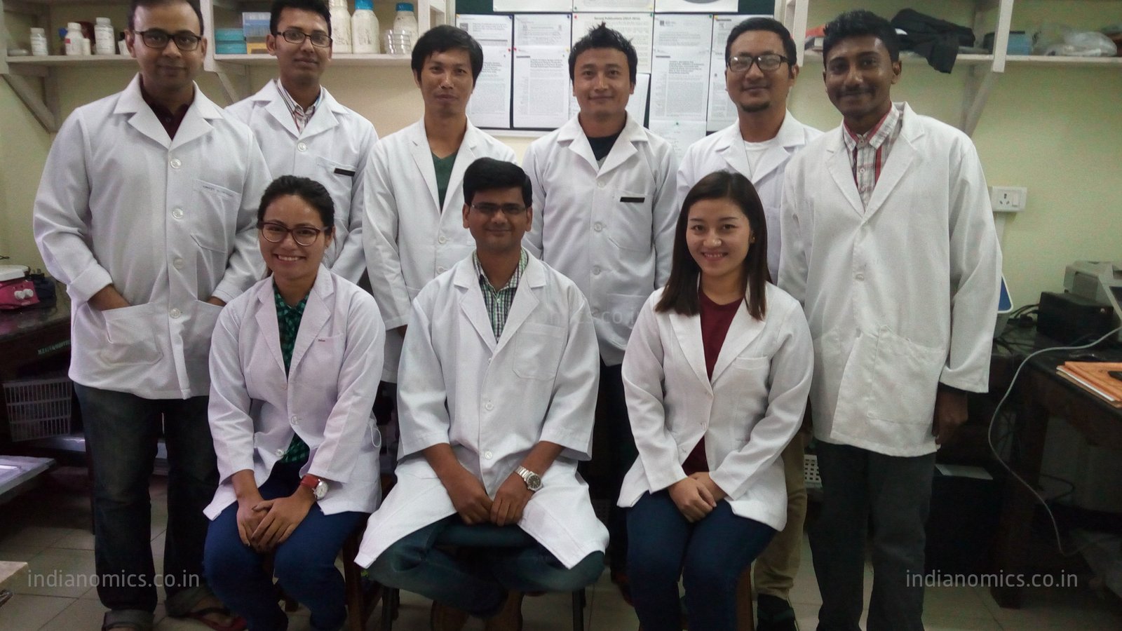 Vincent with his colleagues, University of Mizoram